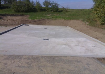 Waschplatte mit 2 Einläufen